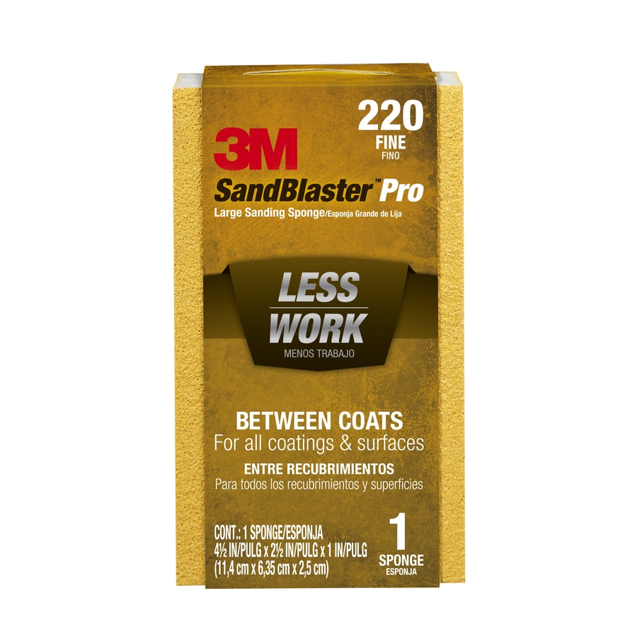 3M SandBlaster Pro 2.5in x 4.5in 220Grit Premium Sanding Sponge in