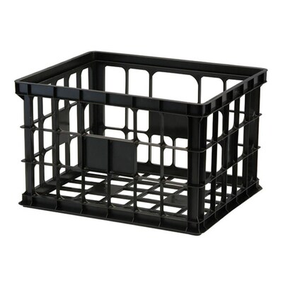 Style Selections Plastics Crates 17 In W X 11 In H X 14 In D Black
