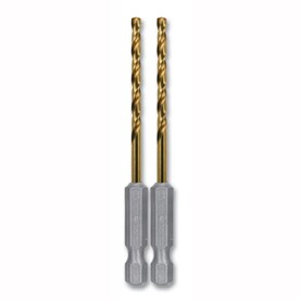 Kobalt 2-Piece 1/8-in x 2-1/2-in Titanium Twist Drill Bit Set