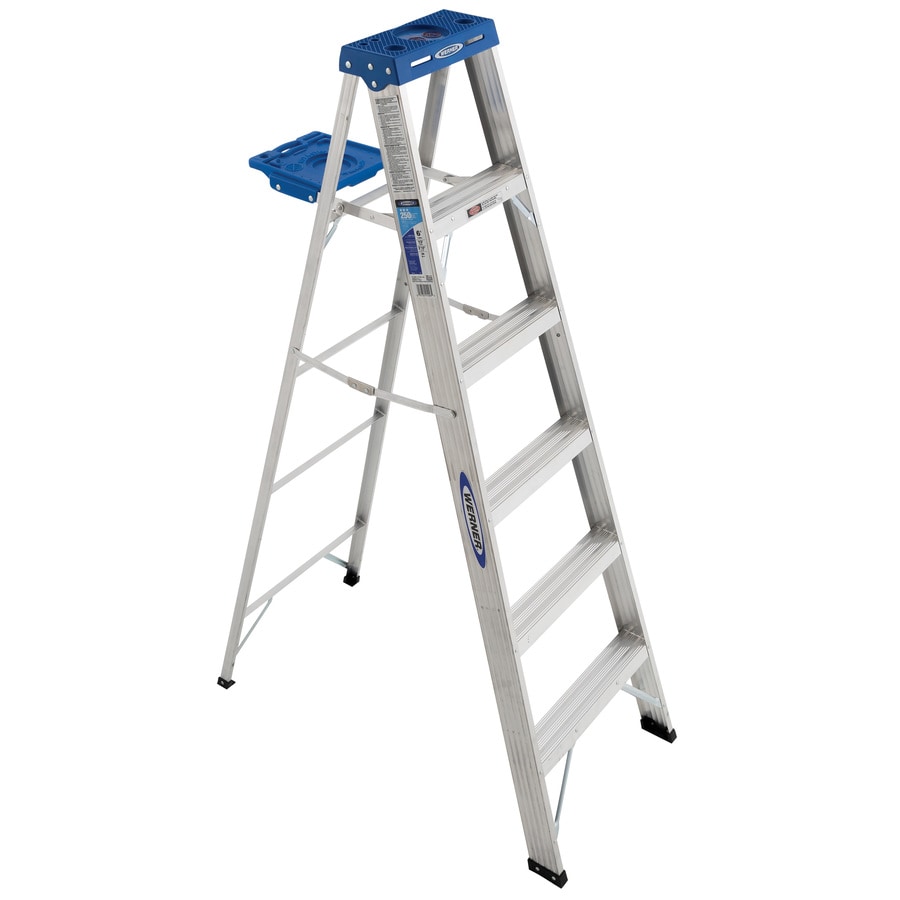 Werner 6ft Aluminum Type 1 250 lbs. Capacity Step Ladder at