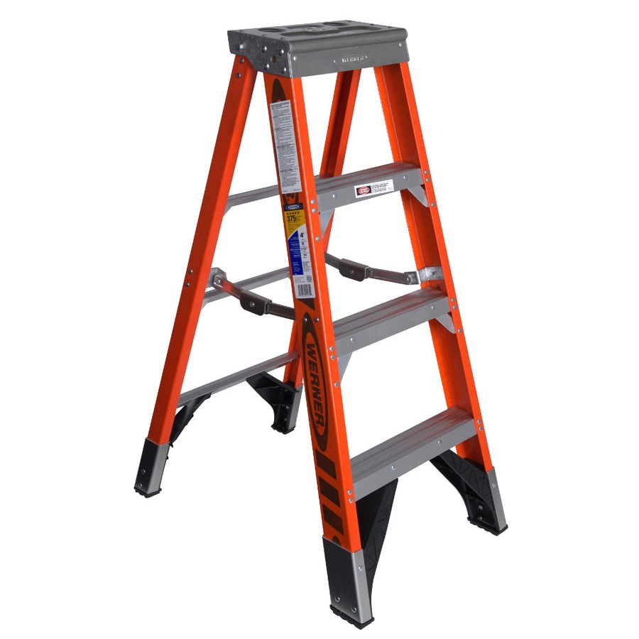 Werner 4-ft Fiberglass Type 1AA - 375 Lbs. Capacity Step Ladder At ...