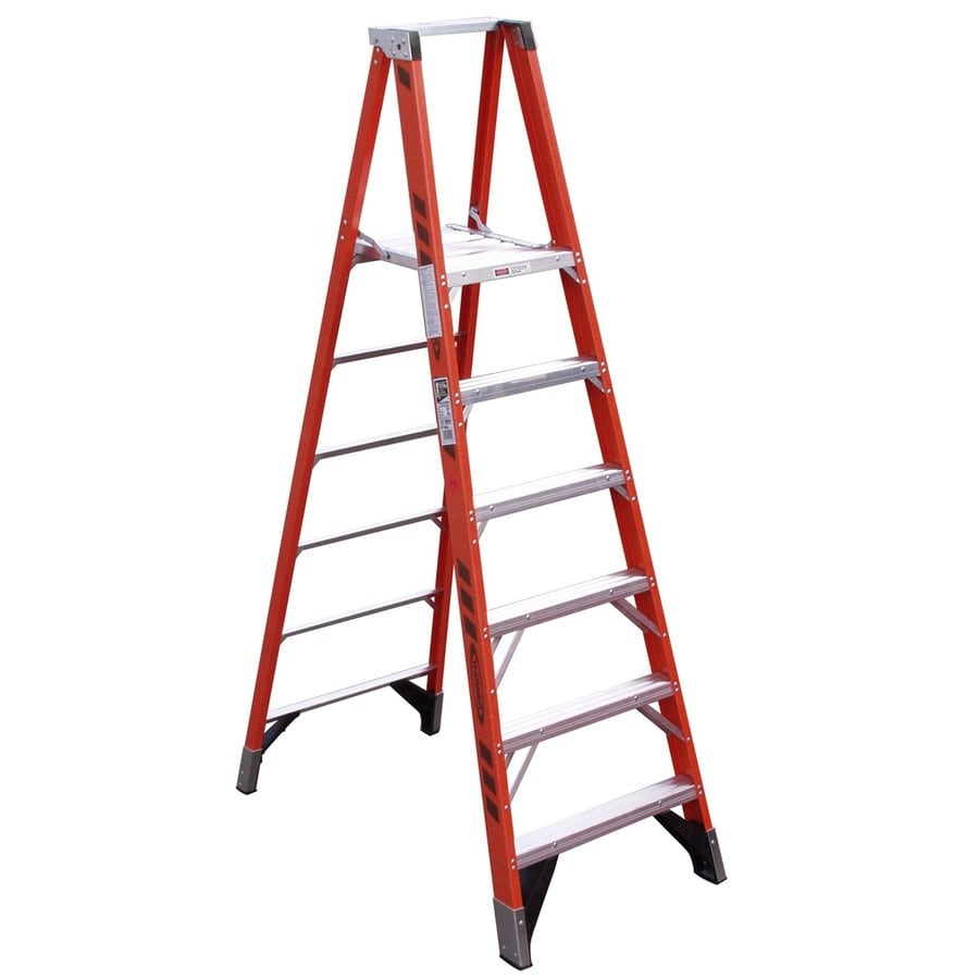 Werner 8-ft Fiberglass Type 1AA - 375 lbs. Capacity Platform Step ...