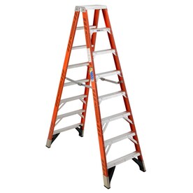 UPC 051751011579 product image for Werner 8-ft Fiberglass 375-lb Type IAA Twin-Step Ladder | upcitemdb.com