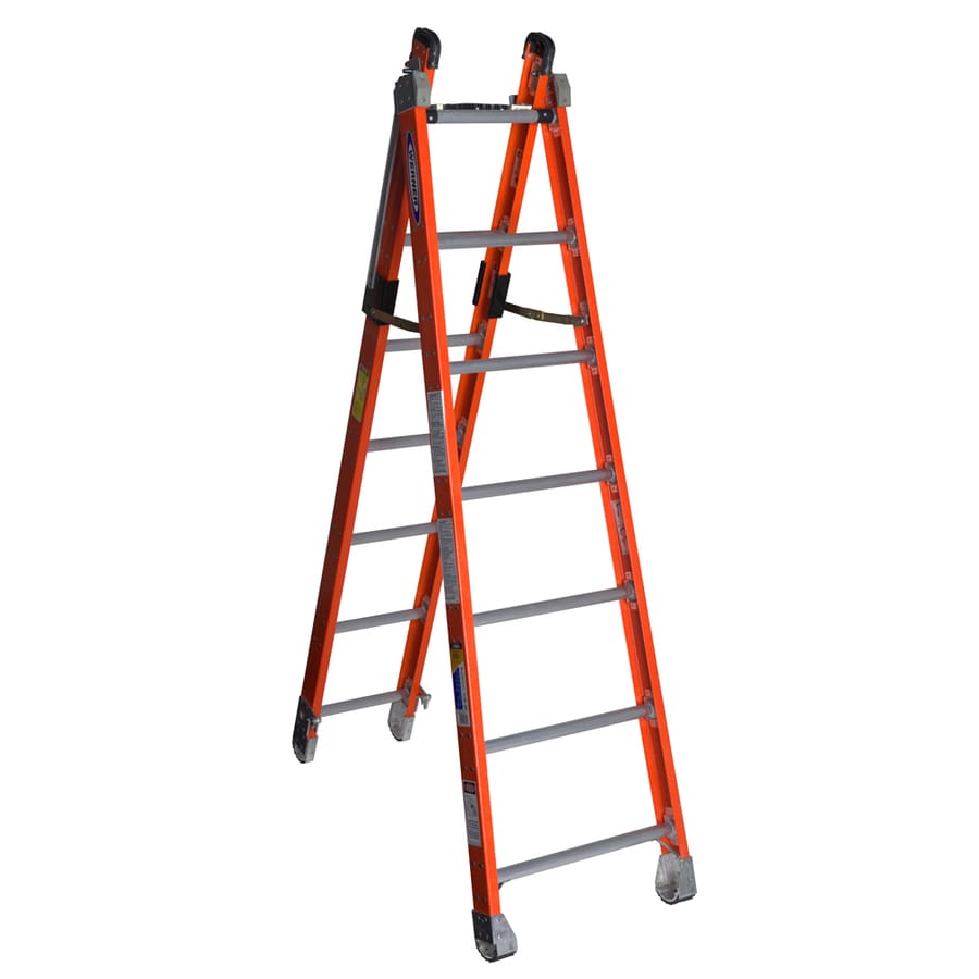 Shop Werner 7-ft Fiberglass 375-lb Type IAA Combination Ladder at Lowes.com