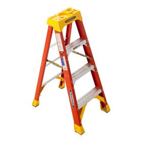 UPC 051751014891 product image for Werner 4-ft Fiberglass 300-lb Type IA Step Ladder | upcitemdb.com
