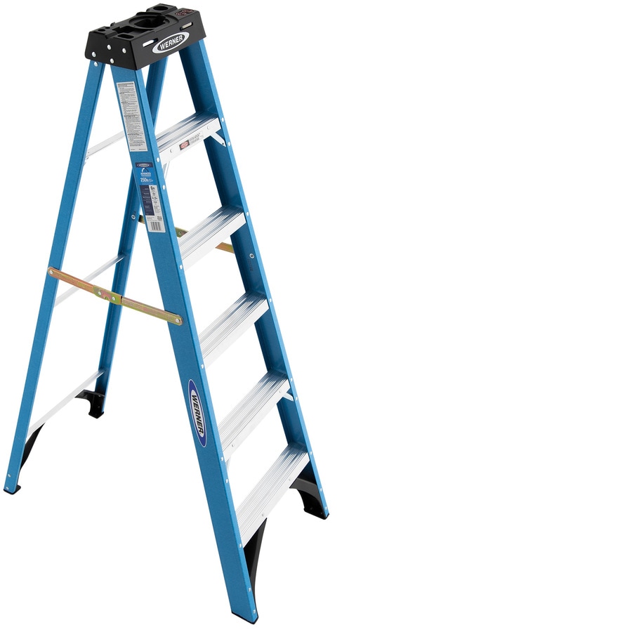 Werner 6ft Fiberglass Type 1 250 lbs. Capacity Step Ladder at