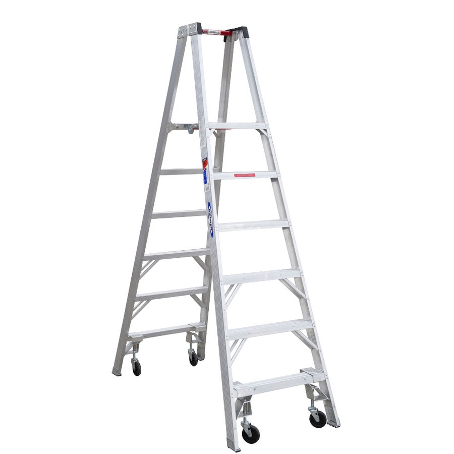 Shop Werner Ft Aluminum Type A Lbs Capacity Platform Step Ladder At Lowes Com