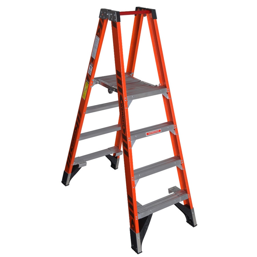 Werner 6 Ft Fiberglass Type 1a 300 Lbs Capacity Platform Step Ladder