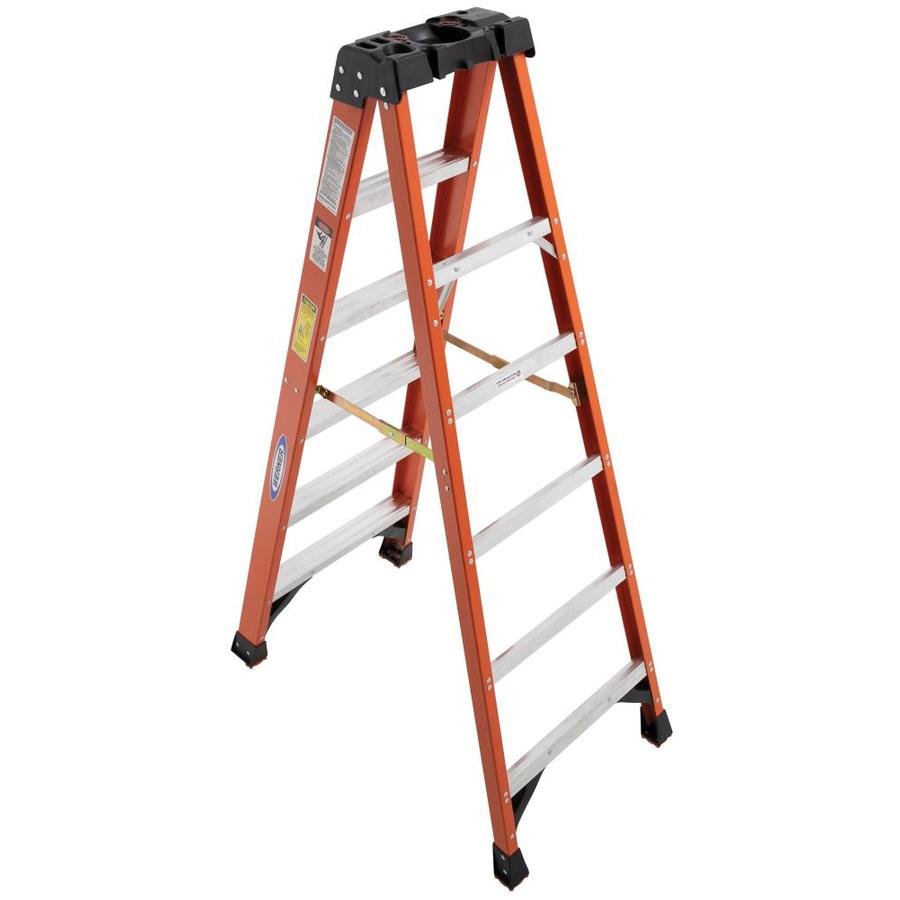 Werner NXT 6-ft Fiberglass Type 1A - 300 lbs. Capacity Step Ladder in ...