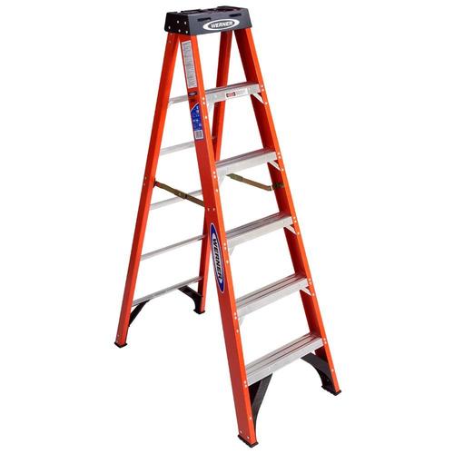 Werner NXT 6-ft Fiberglass Type 1A - 300 lbs. Capacity Step Ladder in ...