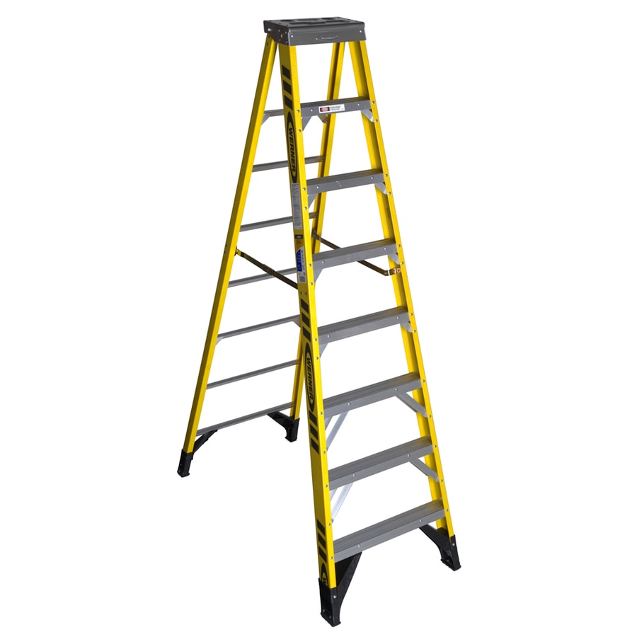 Werner 8-ft Fiberglass Type 1AA - 375 Lbs. Capacity Step Ladder At ...