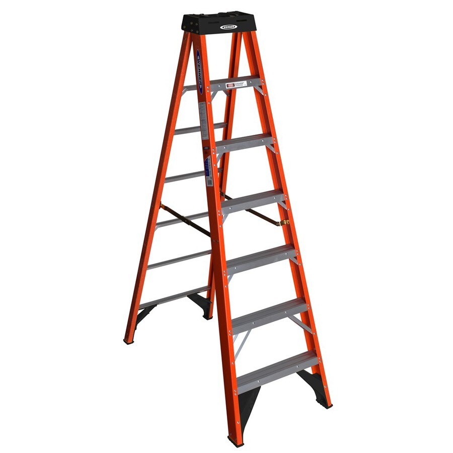 Werner NXT 7-ft Fiberglass Type 1A - 300 lbs. Capacity Step Ladder in ...