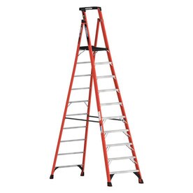 Werner 16 ft. Reach Fiberglass Podium Ladder with 300 lb. Load Capacity Type IA Duty Rating (Comparable to 12 ft. Stepladder)