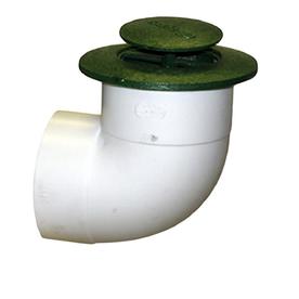 NDS 422G Pop-Up Drain Emitter With Elbow and UV Inhibitor, 4 in Elbow, 90 deg, 40 gpm, Polyethylene