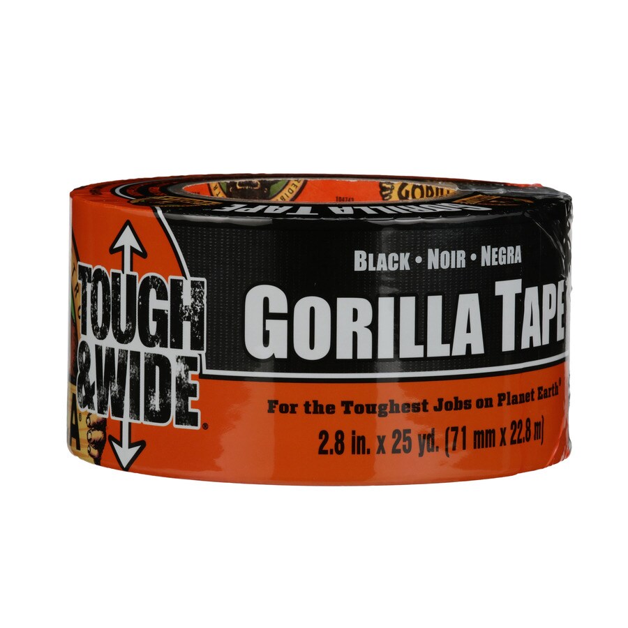 Gorilla Gorilla black tape tough and wide 2.88 x 25 Black Duct Tape in