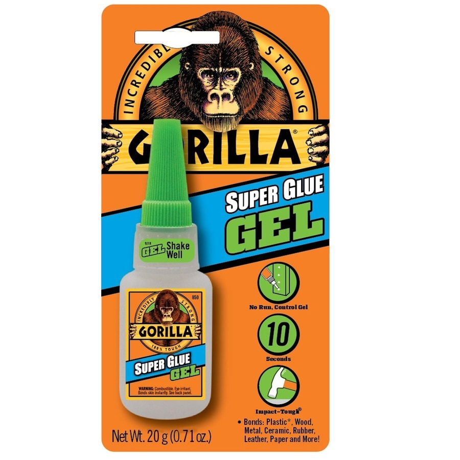 Gorilla Super Glue Gel 20-gram Super Glue Clear Multipurpose Adhesive ...