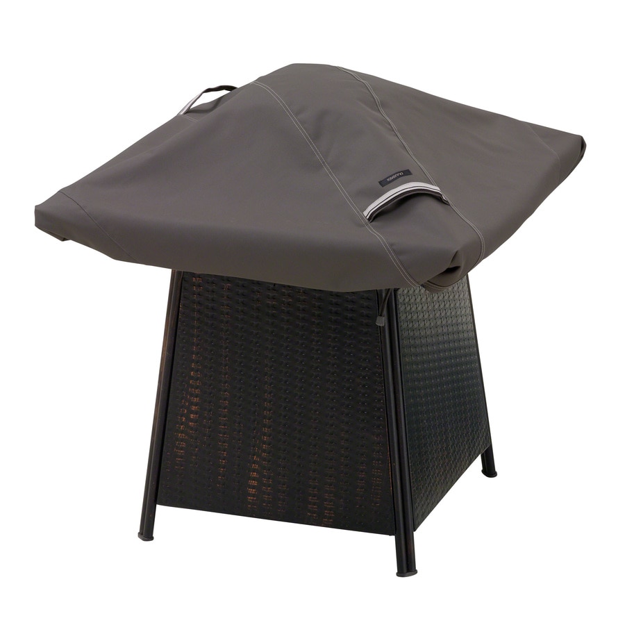 Classic Accessories Ravenna 40 In Dark Taupe Square Firepit Cover