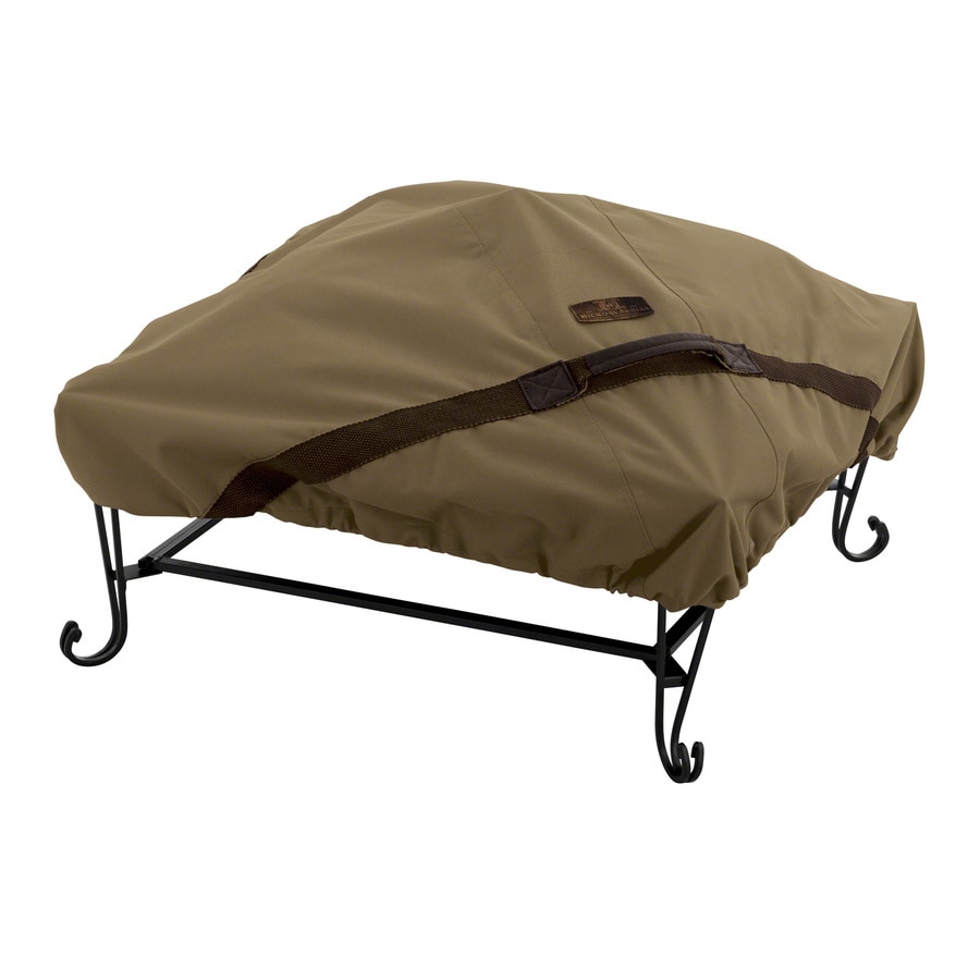 Classic Accessories Hickory 40 In Tan Square Firepit Cover At