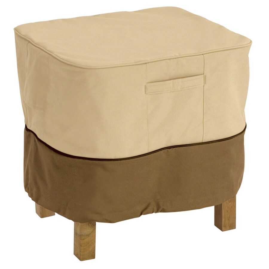 Classic Accessories Veranda Pebble And Bark Polyester Ottoman Cover In The Patio Furniture Covers Department At Lowes Com