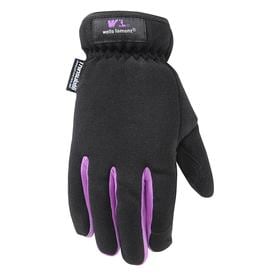 WELLS LAMONT Medium Female Black/Magenta Polyester Insulated Winter Gloves