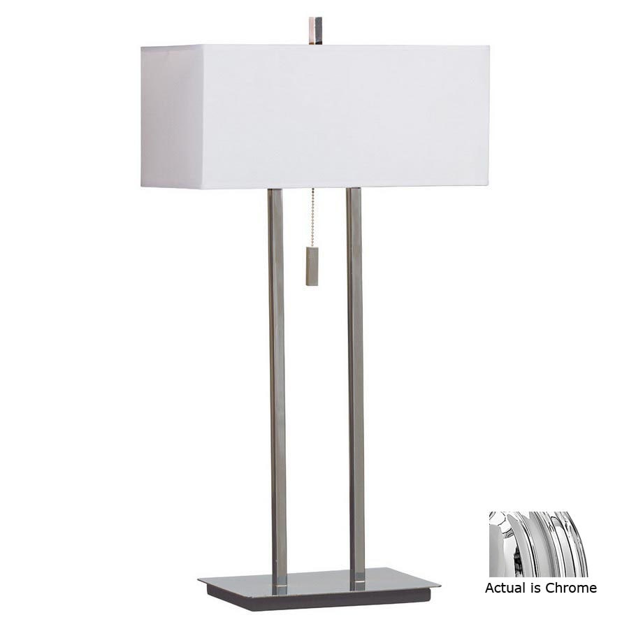 Chrome Emilio Table Lamp, Possini Euro Design Asymmetry Table Lamp