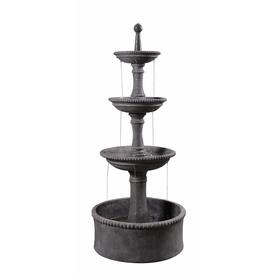 Outdoor Décor Fountains Garden Treasures 18 7 In Metal Tiered Fountain Fountains Garden Treasures