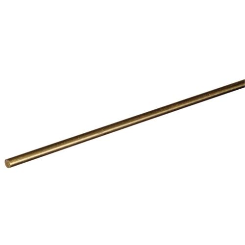 Hillman 1/8in dia x 3ft L Brushed Brass Solid Round Rod at