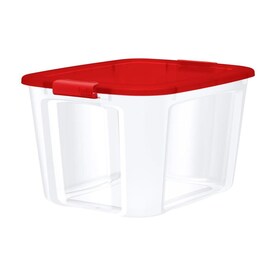 Bella Storage Solution 18-Gallon (71-Quart) Clear Tote with Latching Lid