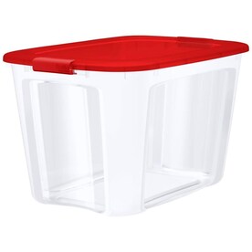 Bella Storage Solution 30-Gallon (121-Quart) Clear Tote with Latching Lid