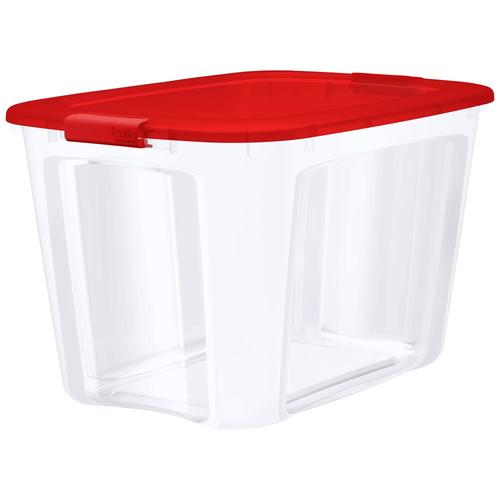 Bella Storage Solution 30-Gallon (121-Quart) Clear Tote with Latching