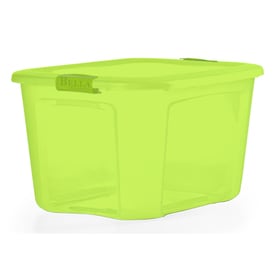 Bella Storage Solution 71-Quart Green Tote with Latching Lid