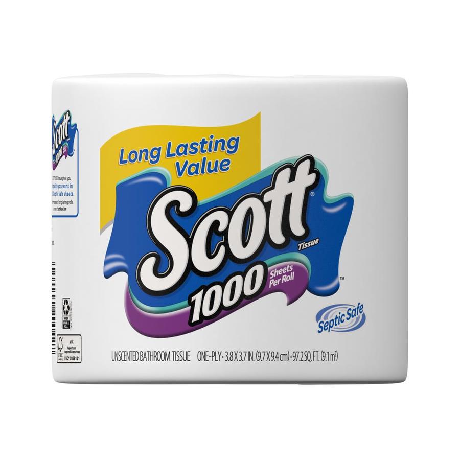 SCOTT Marine and RV Grade 1-Ply Toilet Paper, 1000 Sheets per Roll, Septic  Safe, Eco-Friendly, Unscented in the Toilet Paper department at