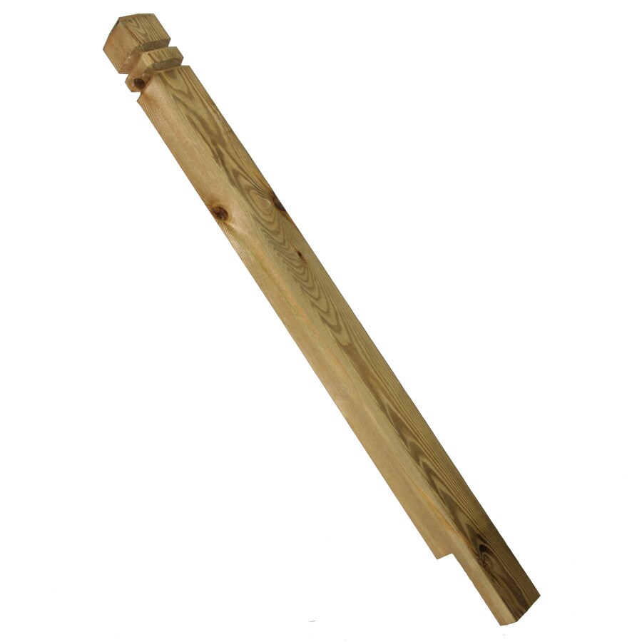 Severe Weather DPT48BHLC Double Groove CA Copper Azole Treated Deck Post (Common: 4-in x 4-in x 48-in; Actual: 3.25-in x 3.25-in x 47.87-in)