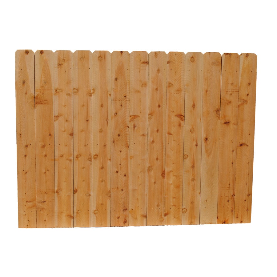 Actual 6 Ft X 8 Ft Brown Cedar Privacy Fence Panel At