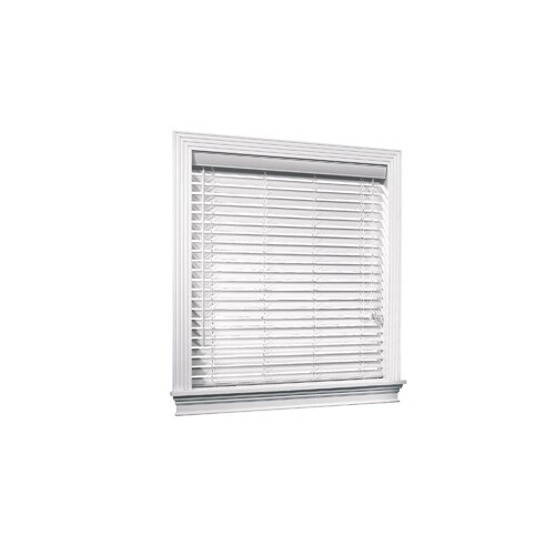 Basic Blindz 2in White Faux Wood Horizontal Blinds 27in