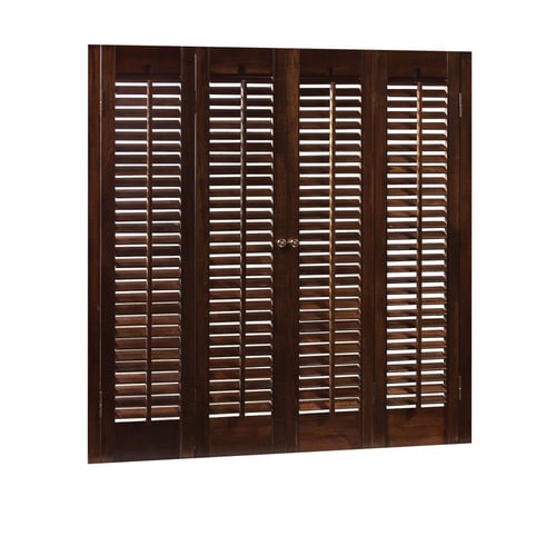 allen + roth 24in L Colonial Mahogany Wood Interior Shutter in the
