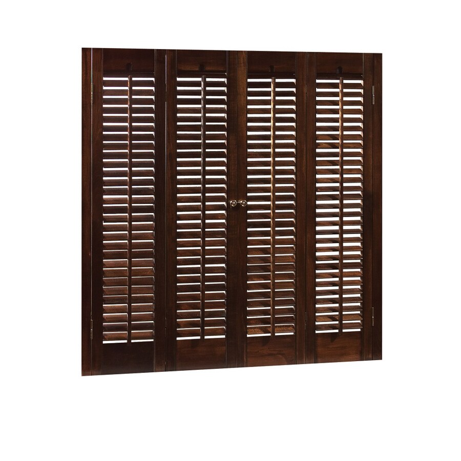 Allen Roth 28 In L Colonial Mahogany Wood Interior Shutter At Lowes Mahogany Wood Interior Shutter At Lowes