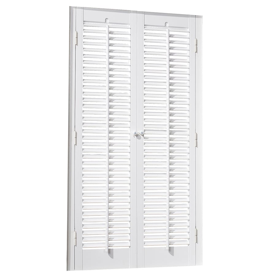 23 In To 25 In W X 24 In L Colonial White Faux Wood Interior Shutter