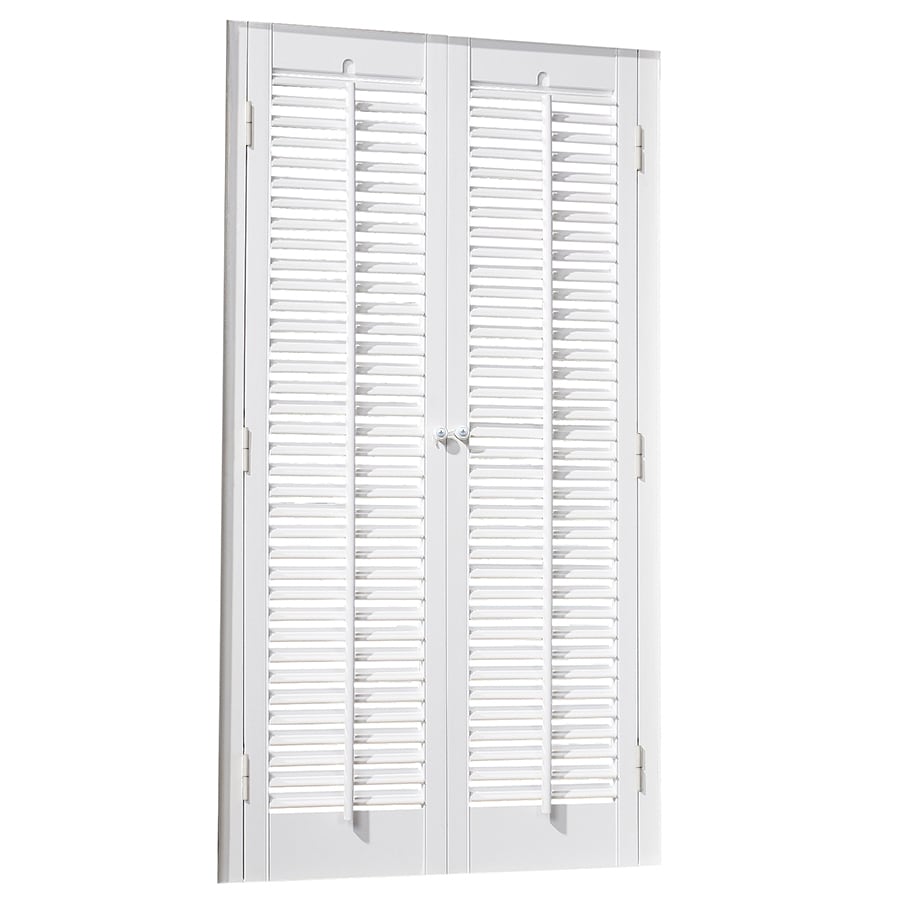 23 In To 25 In W X 28 In L Colonial White Faux Wood Interior Shutter
