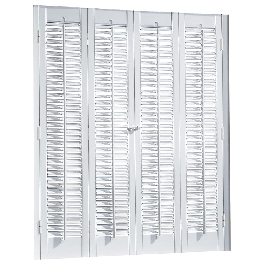 Allen Roth 35 In To 37 W X 24 L Colonial White Faux Wood Interior Shutter The Shutters Department At Lowes White Faux Wood Interior Shutter