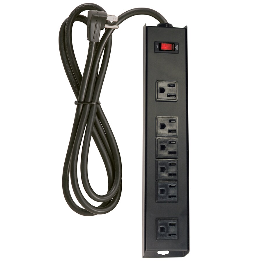 Utilitech 6Outlet Black Power Strip at