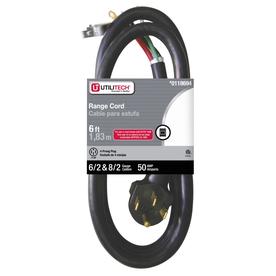 Utilitech 6-ft 6-Gauge Indoor Range Extension Cord