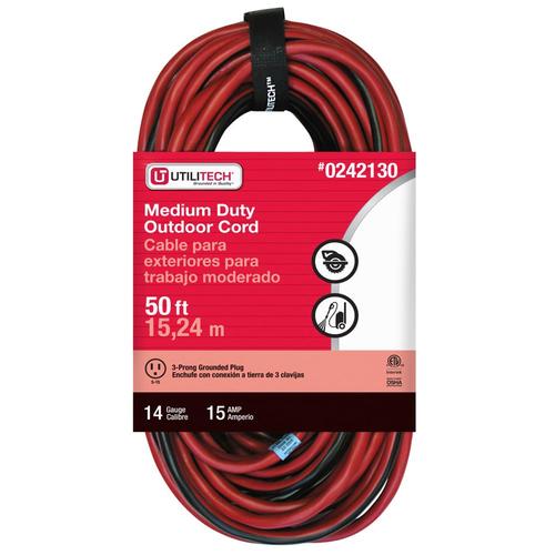 Utilitech Medium Duty 50-ft 14/3 3-Prong SJTW Medium Duty General ...