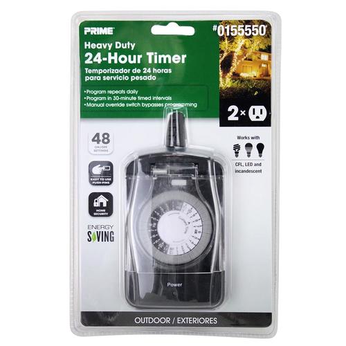Prime 15 Amp 2 Outlet Mechanical Residential Plug In Countdown Lighting Timer At Lowes Prime 15 Amp 2 Outlet Mechanical Residential Plug In Countdown Lighting Timer At Lowes