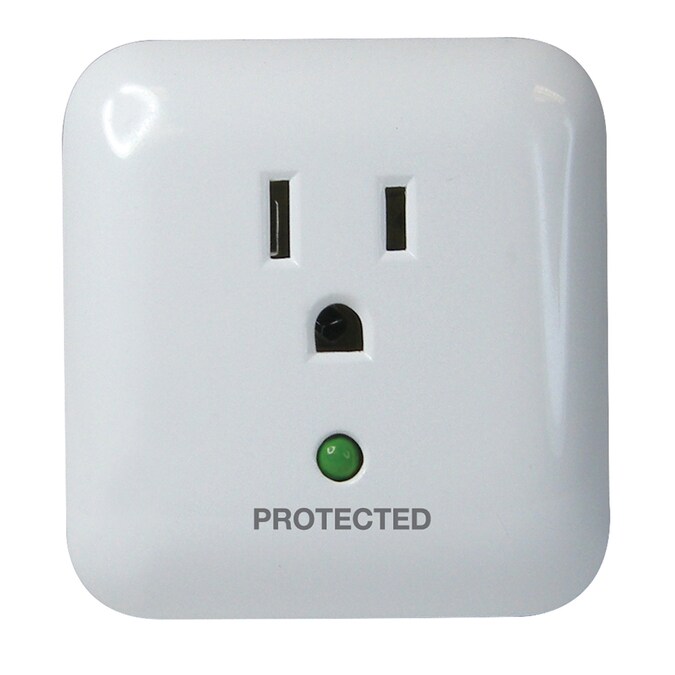 Utilitech 1 Outlet 900 Joules 1875 Watt Ac Surge Protector In The Surge Protectors Department At Lowes Com