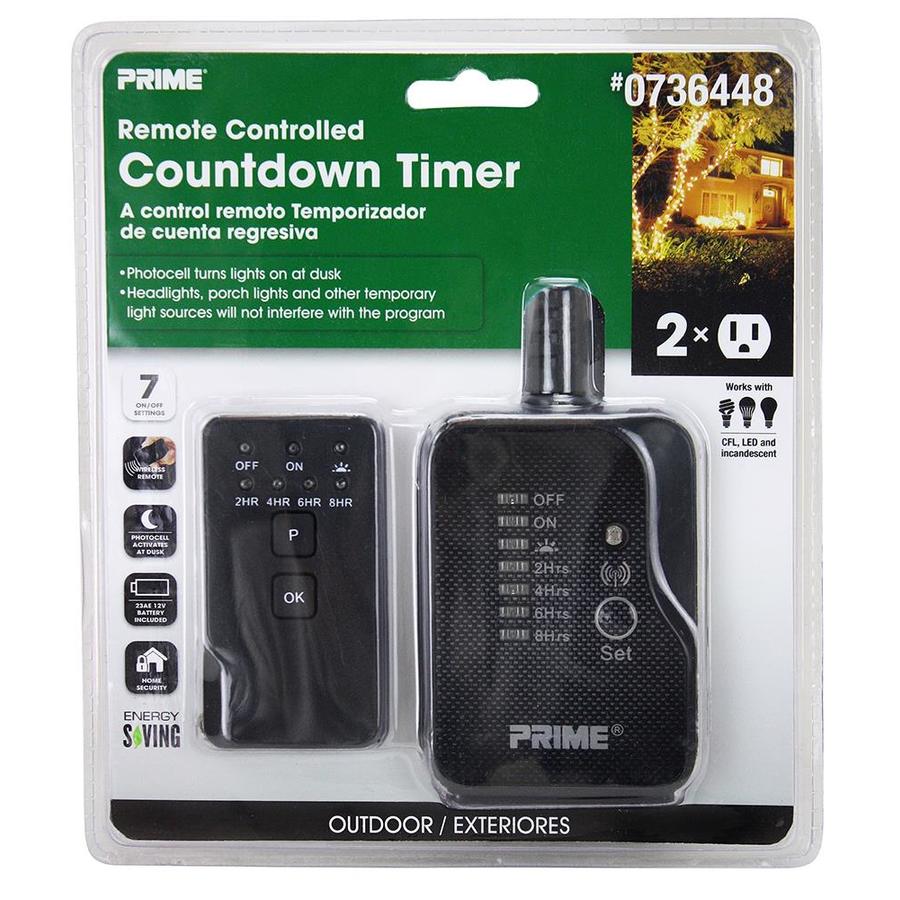 Prime 2 Outlet Digital Countdown Lighting Timer At Lowes Com