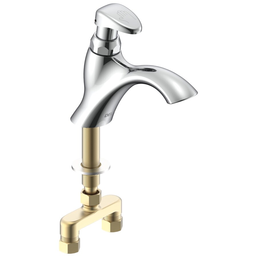 Delta Commercial Chrome 1 Handle Single Hole Bathroom Sink Faucet