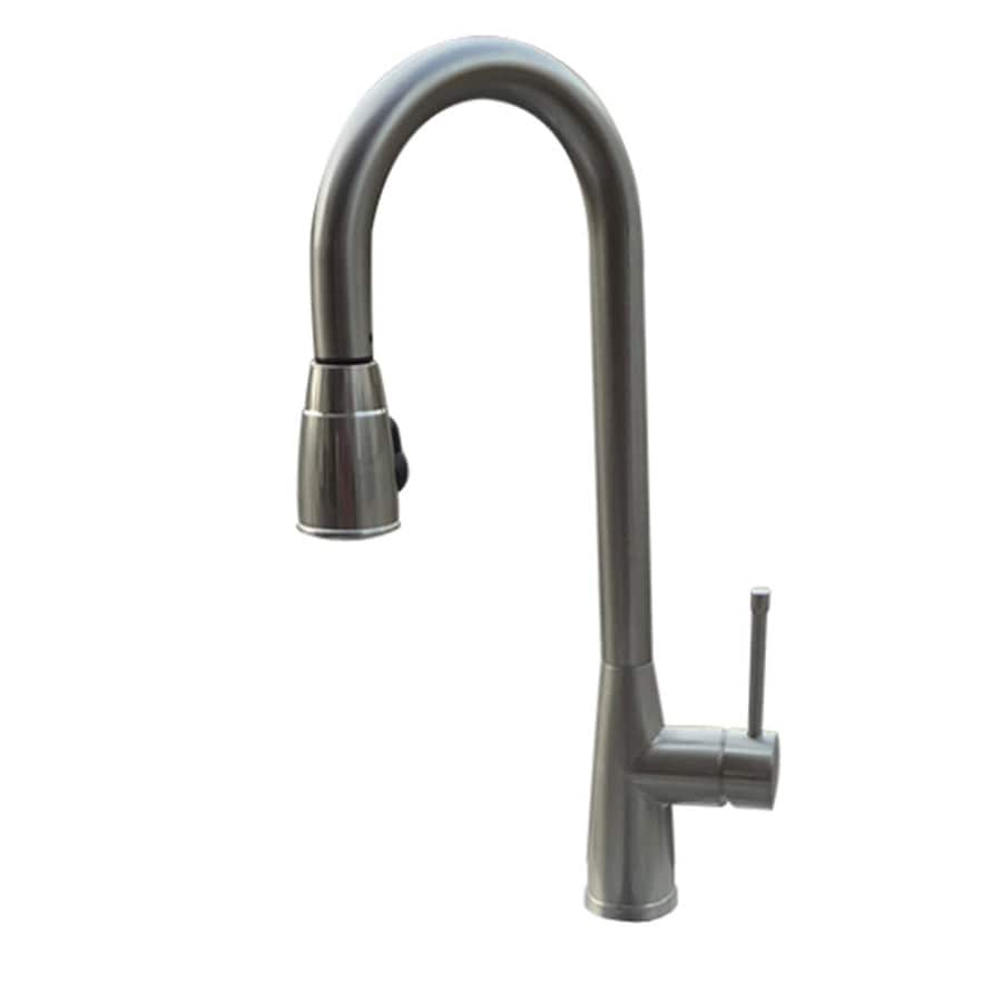 Raviv® Pull-Down Faucet and 33-Inch Stainless Steel Double-Bowl Kitchen  Sink Kit