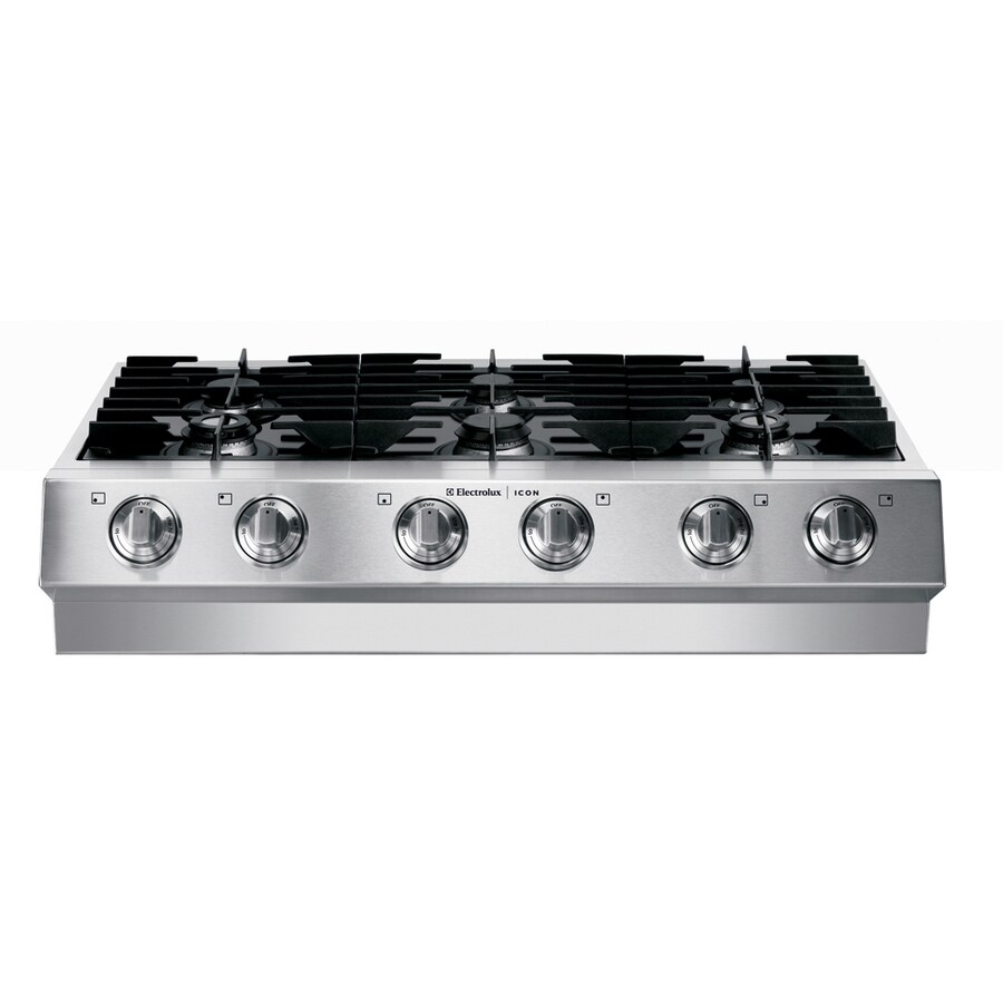 Electrolux ICON 36-in 6-Burner Gas Cooktop (Stainless) in the Gas ...