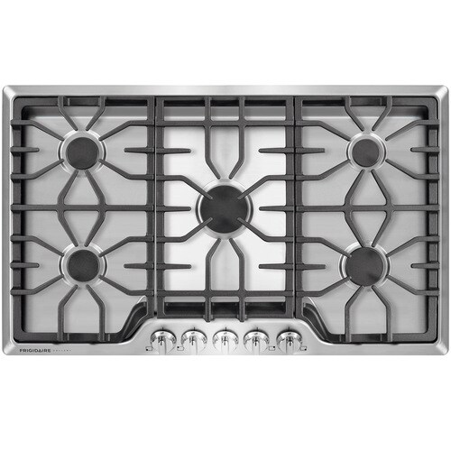 Frigidaire Gallery 36 In 5 Burner Stainless Steel Gas Cooktop